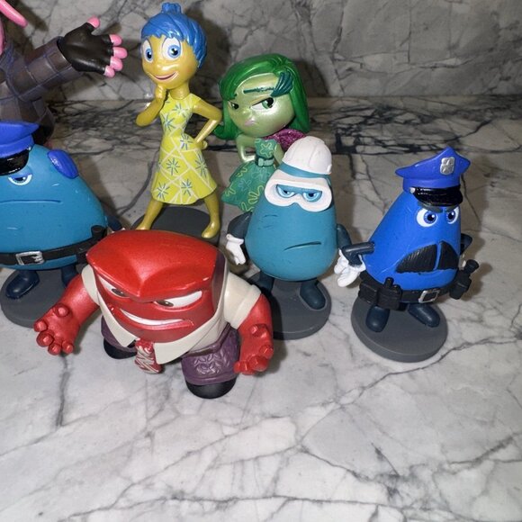 INSIDE OUT PVC Figure Lot Bing Bong Sadness Disgust Joy Cake ToppersDisney Pixar - Picture 2 of 3